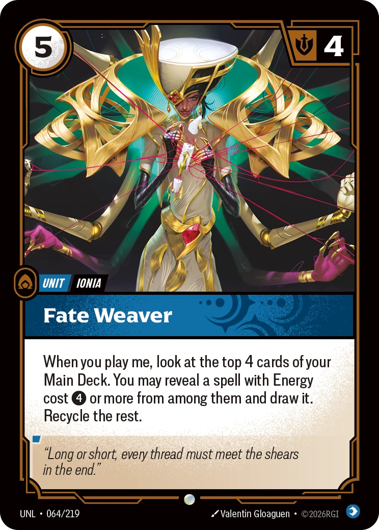 Fate Weaver — Unleashed #64 (Riftbound card)