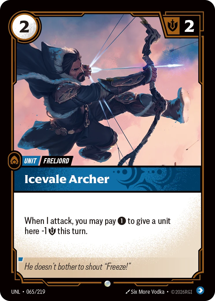 Icevale Archer — Unleashed #65 (Riftbound card)