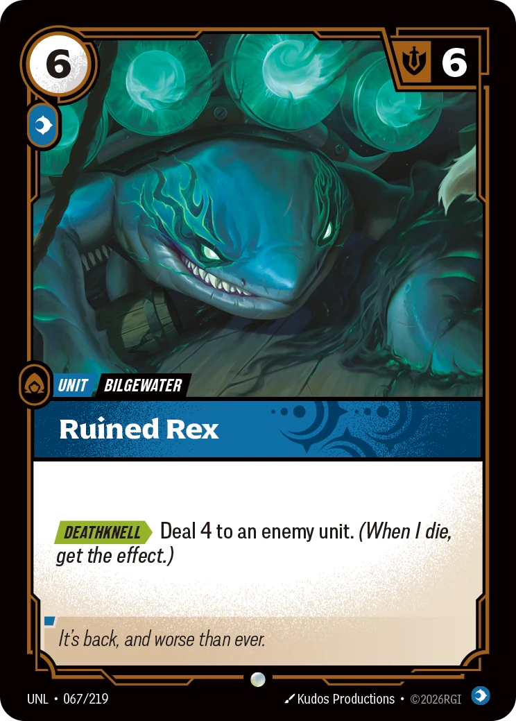 Ruined Rex — Unleashed #67 (Riftbound card)