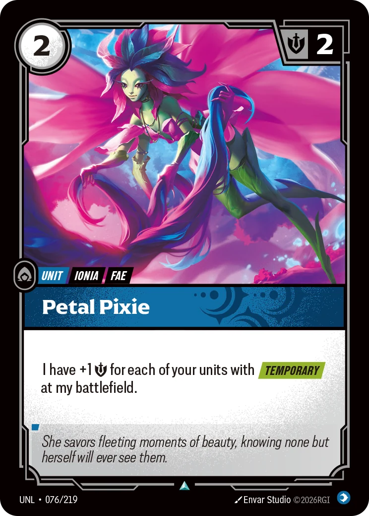 Petal Pixie — Unleashed #76 (Riftbound card)