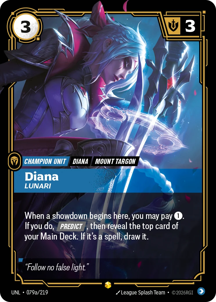 Diana - Lunari (Alternate Art) (Unleashed #79)