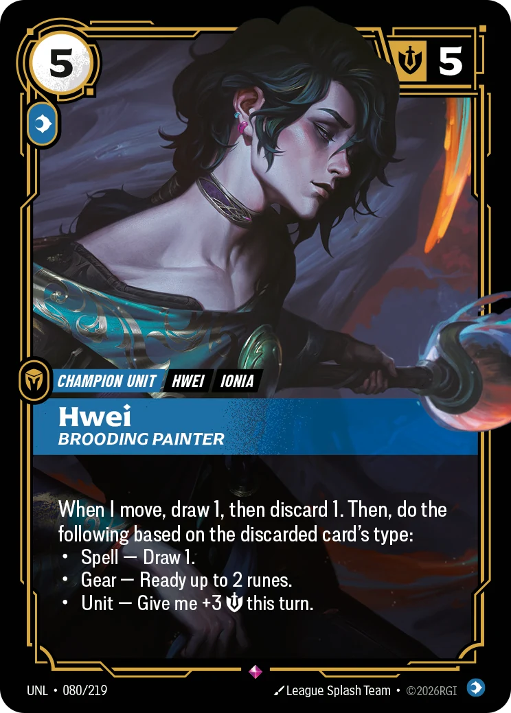 Hwei - Brooding Painter — Unleashed #80 (Riftbound card)