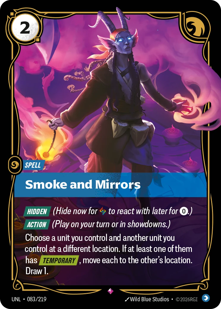 Smoke and Mirrors — Unleashed #83 (Riftbound card)