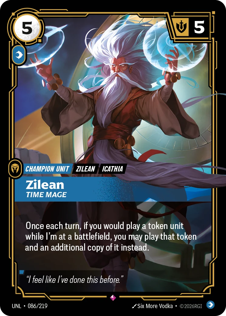 Zilean - Time Mage — Unleashed #86 (Riftbound card)