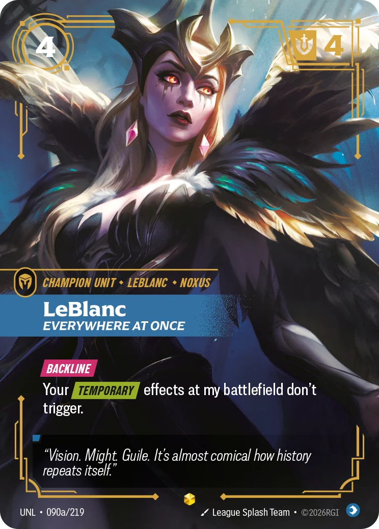 LeBlanc - Everywhere At Once (Alternate Art) (Unleashed #90)