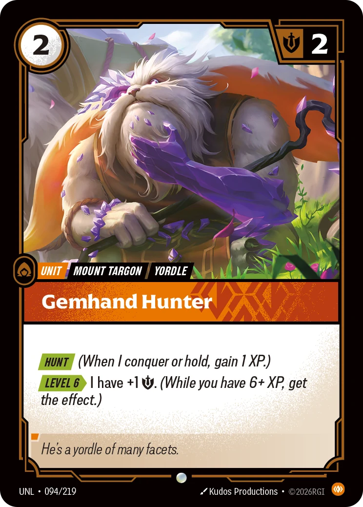 Gemhand Hunter — Unleashed #94 (Riftbound card)
