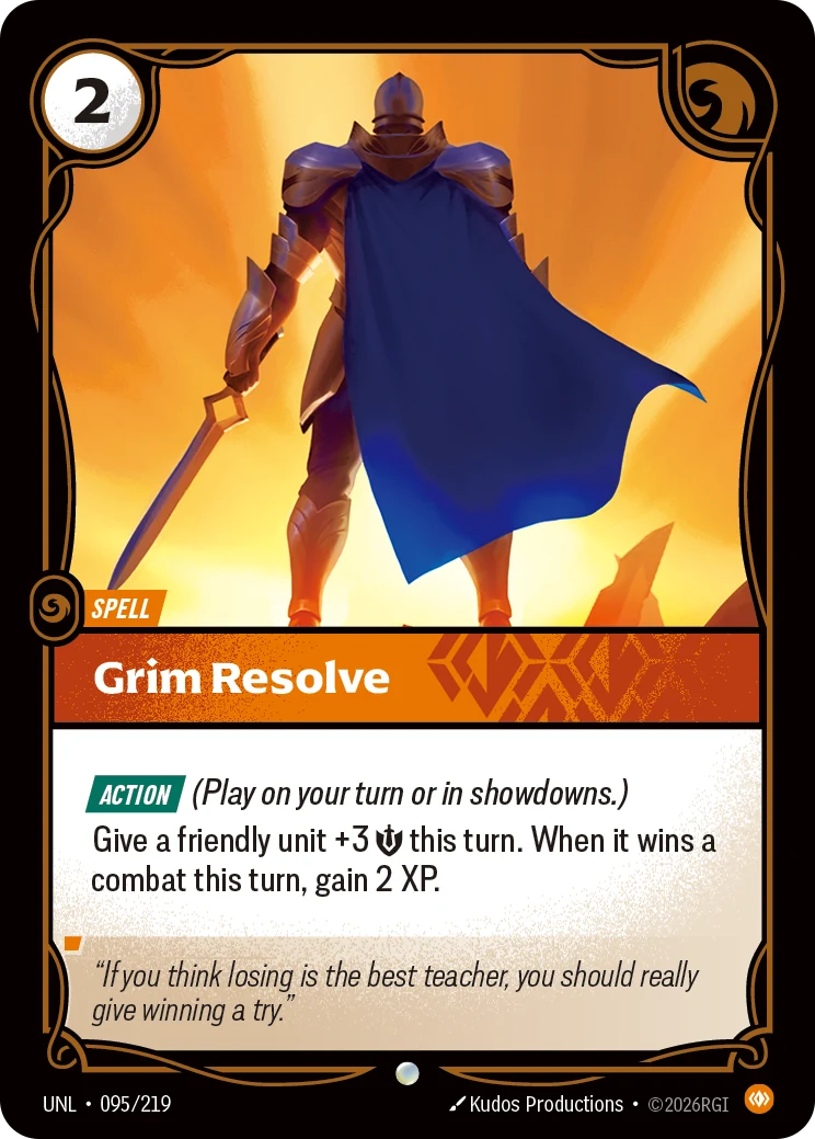 Grim Resolve — Unleashed #95 (Riftbound card)