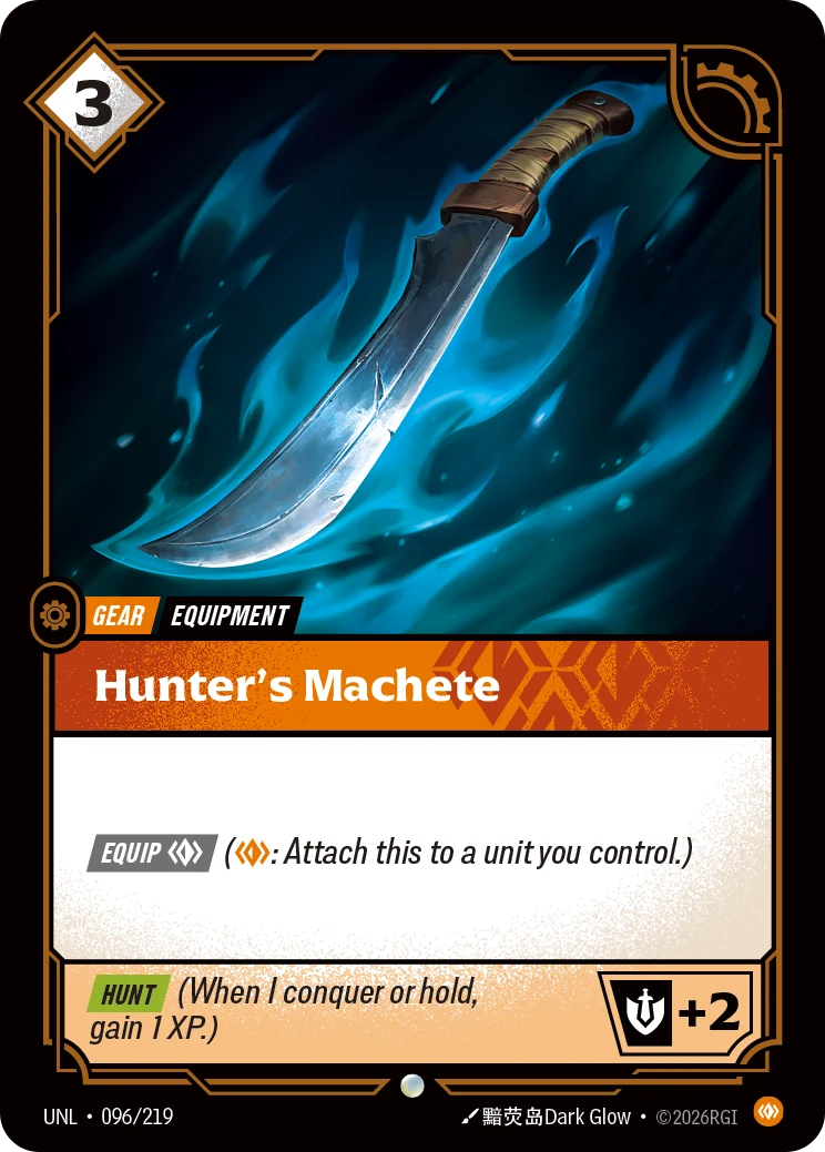 Hunter's Machete — Unleashed #96 (Riftbound card)