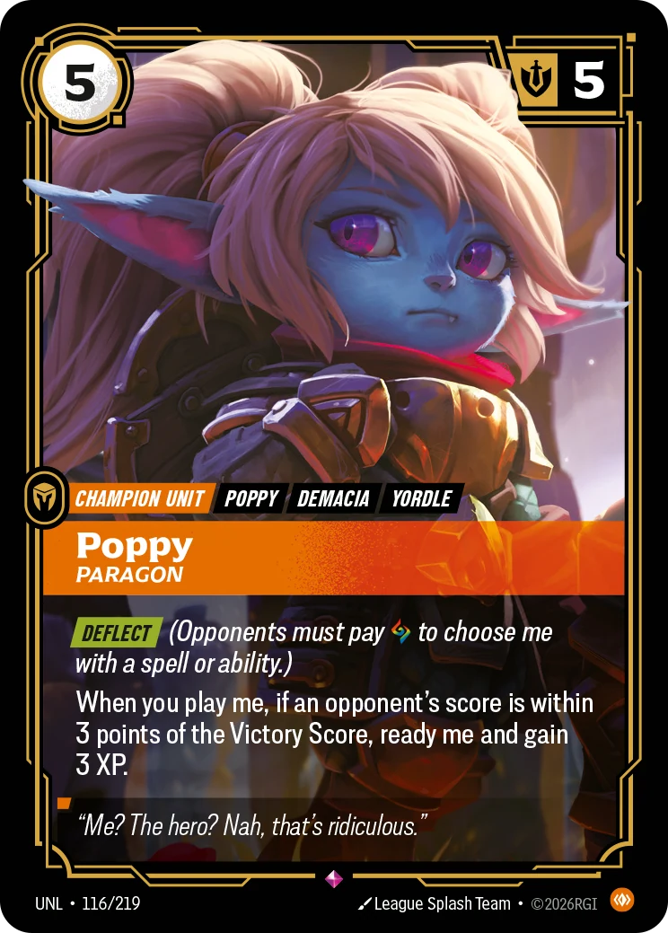 Poppy - Paragon — Unleashed #116 (Riftbound card)