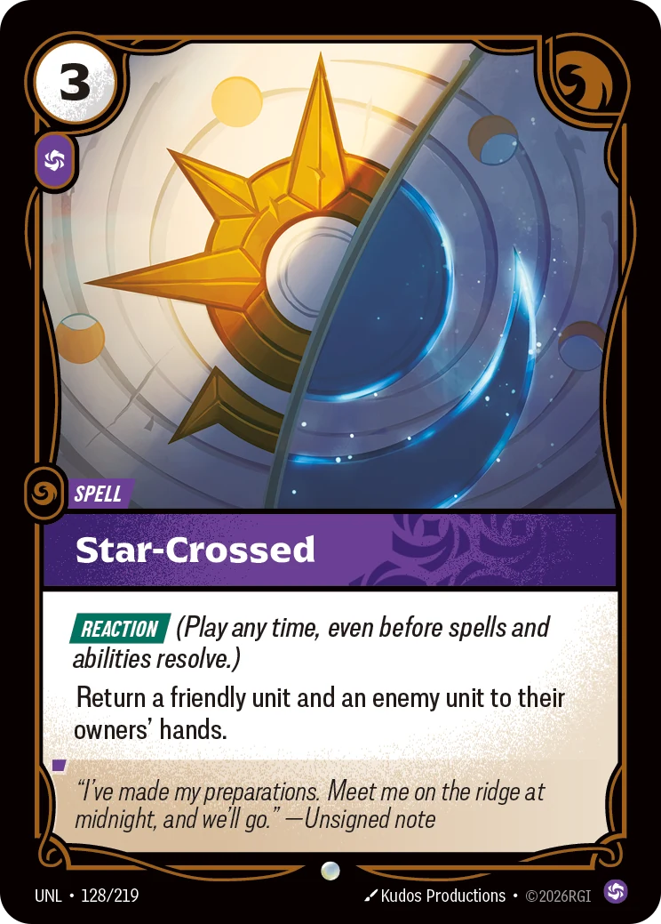 Star-Crossed — Unleashed #128 (Riftbound card)