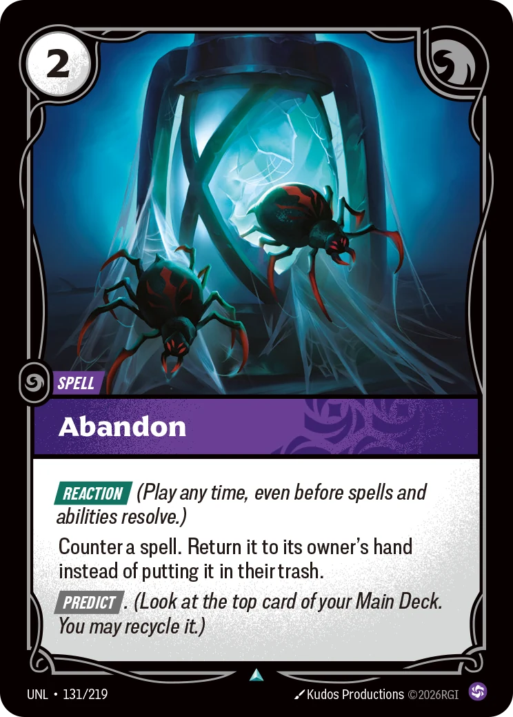 Abandon — Unleashed #131 (Riftbound card)