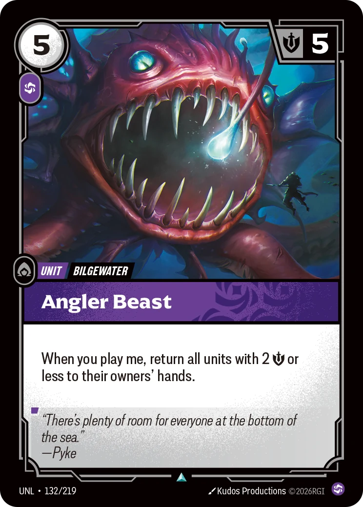 Angler Beast — Unleashed #132 (Riftbound card)