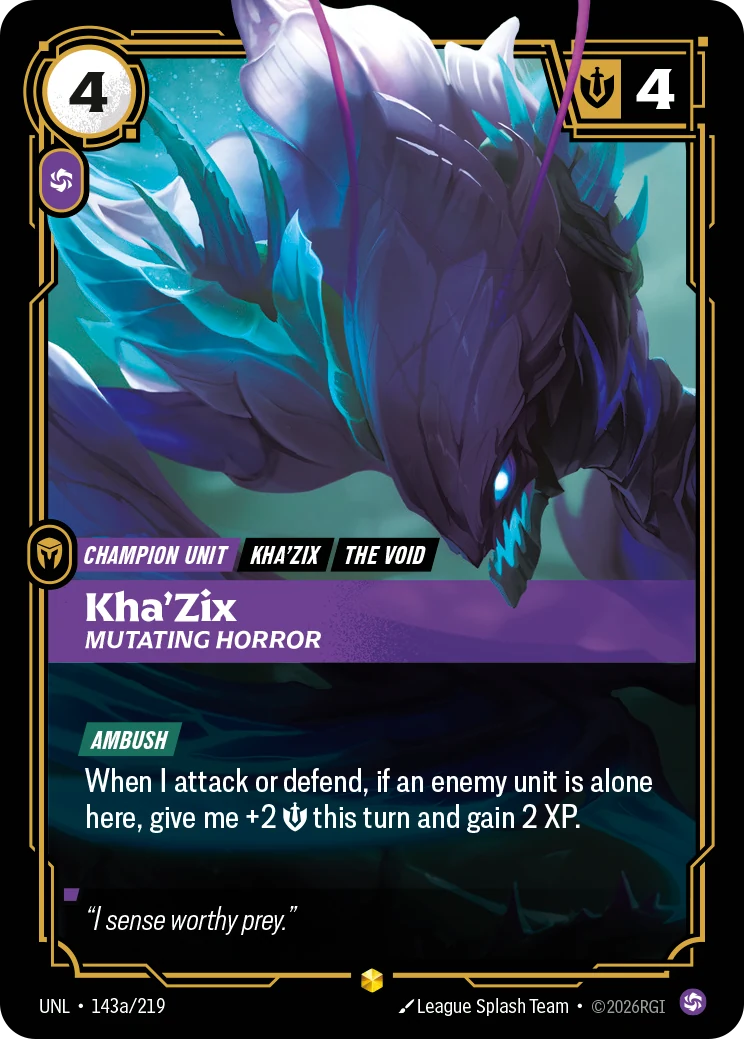 Kha'Zix - Mutating Horror (Alternate Art) (Unleashed #143)