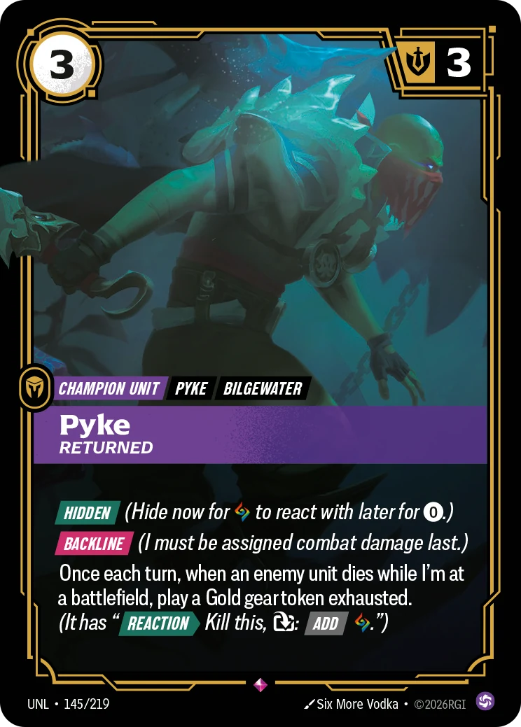 Pyke - Returned — Unleashed #145 (Riftbound card)