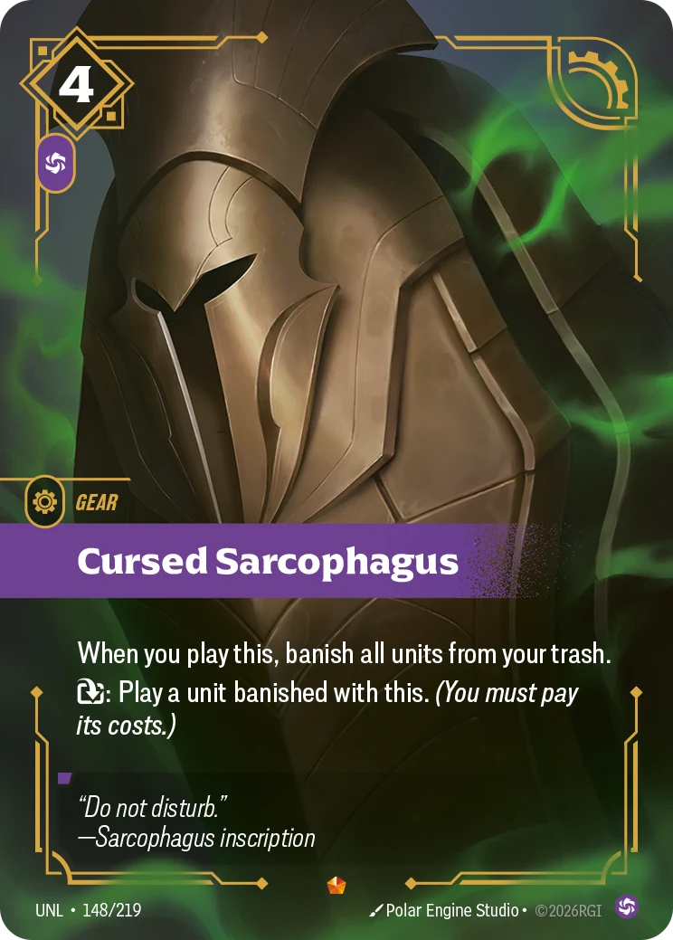 Cursed Sarcophagus — Unleashed #148 (Riftbound card)