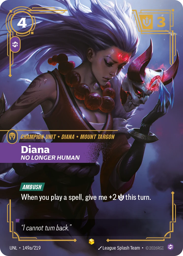 Diana - No Longer Human (Alternate Art) (Unleashed #149)