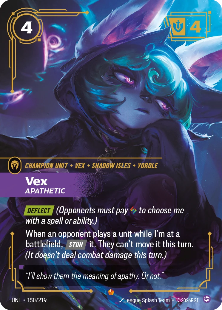 Vex - Apathetic — Unleashed #150 (Riftbound card)