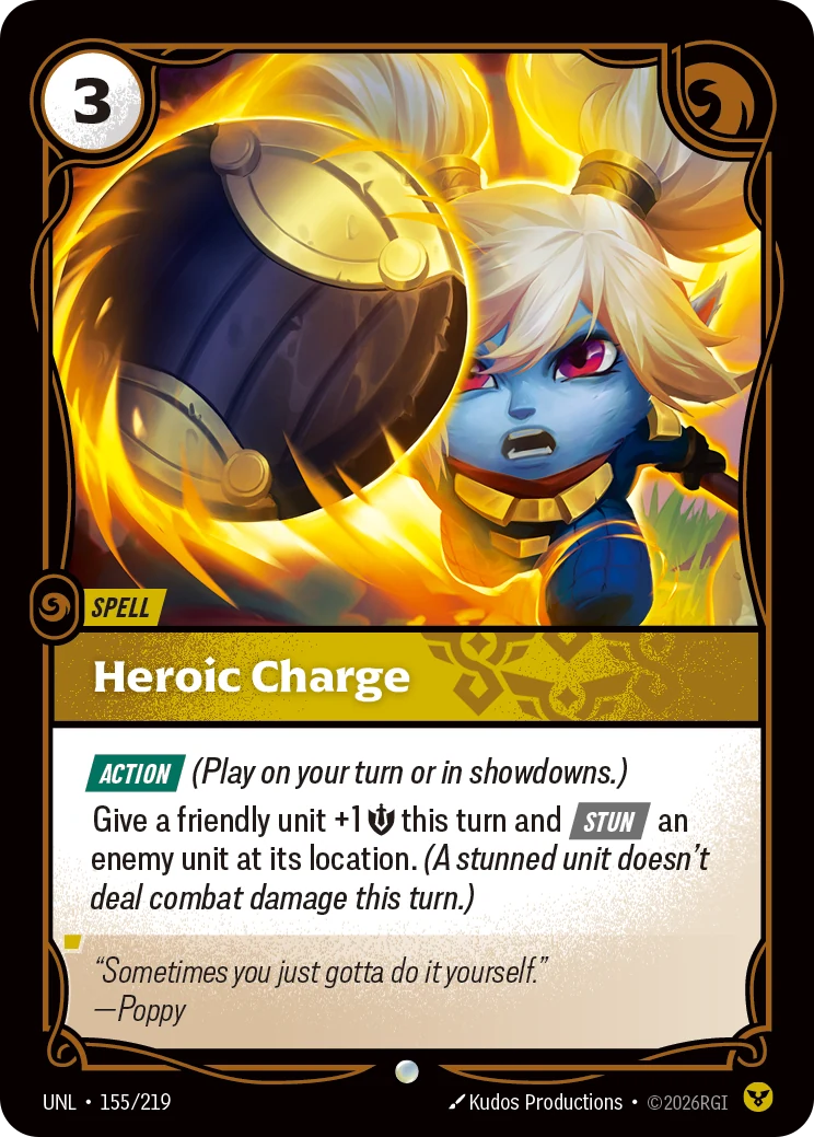Heroic Charge — Unleashed #155 (Riftbound card)