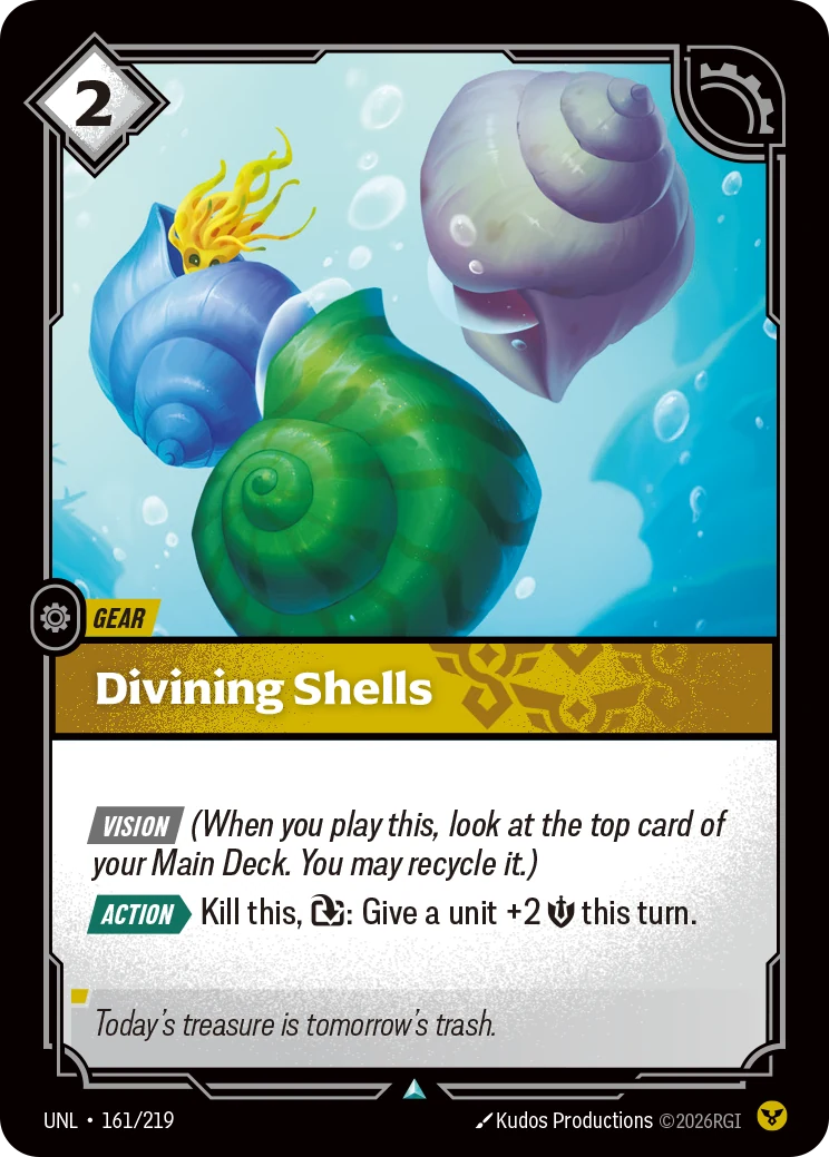 Divining Shells — Unleashed #161 (Riftbound card)