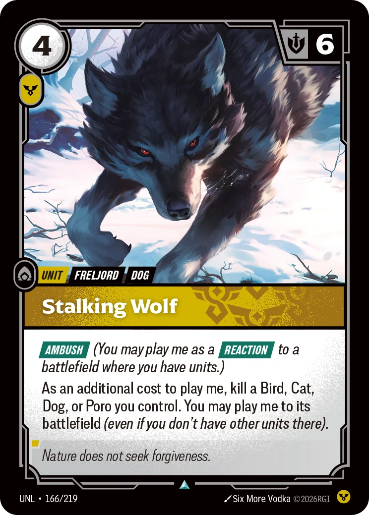 Stalking Wolf — Unleashed #166 (Riftbound card)