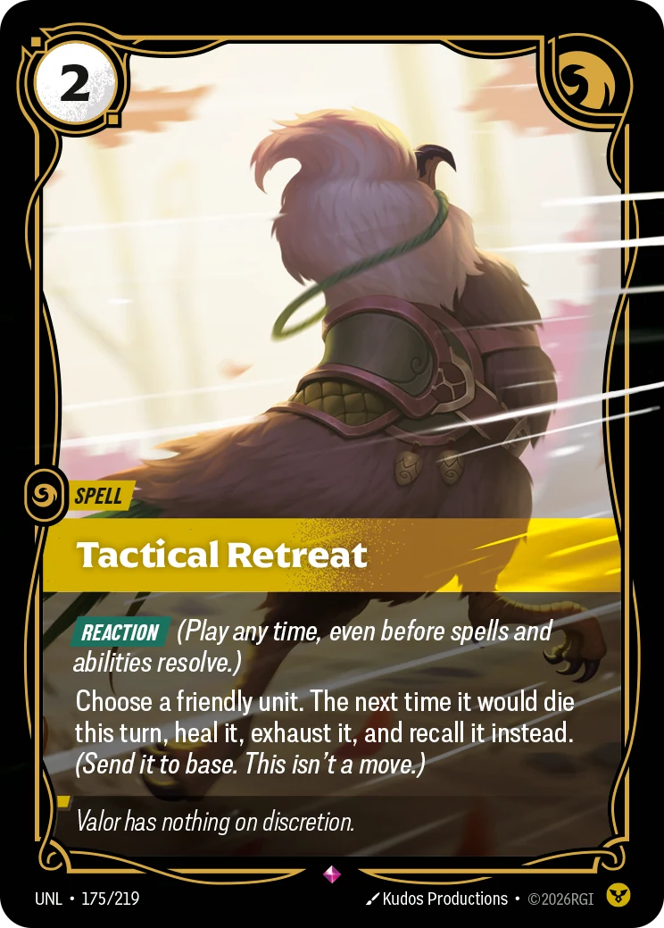 Tactical Retreat — Unleashed #175 (Riftbound card)