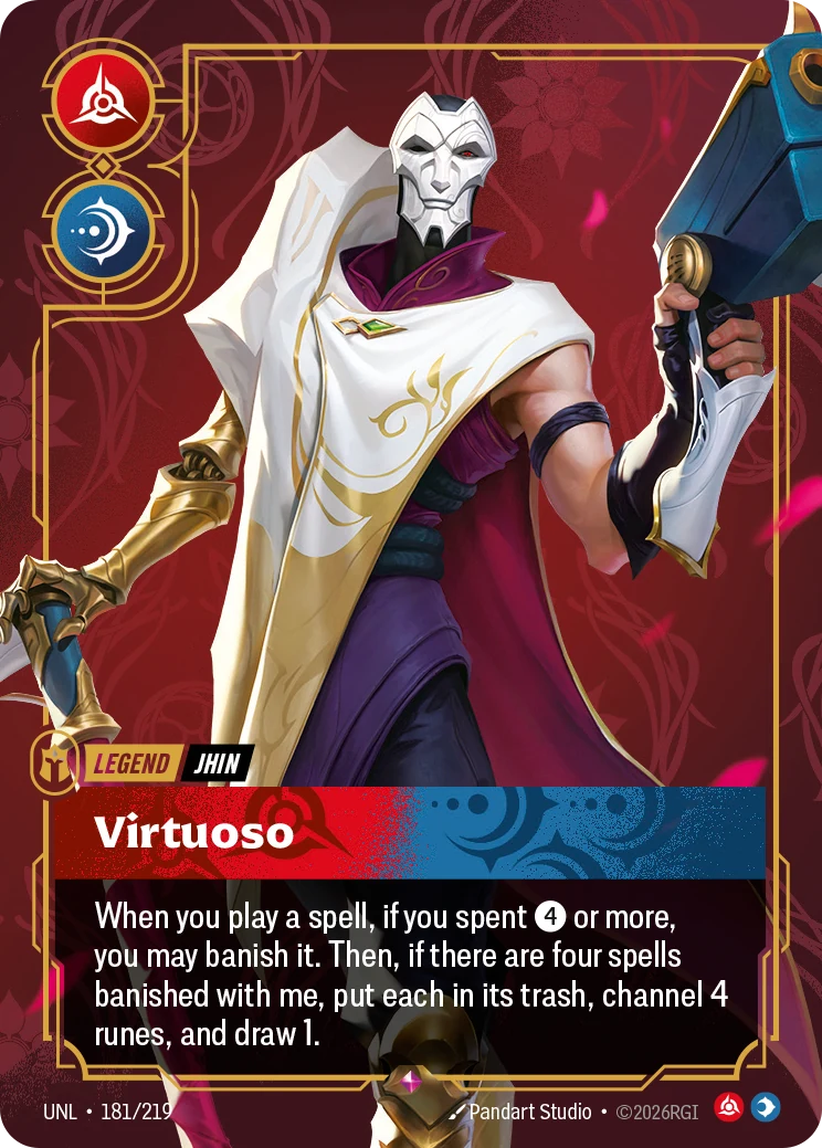 Jhin - Virtuoso — Unleashed #181 (Riftbound card)
