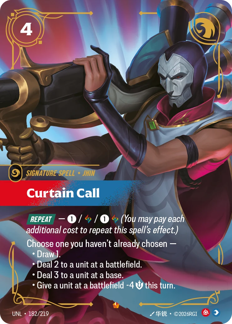 Curtain Call — Unleashed #182 (Riftbound card)