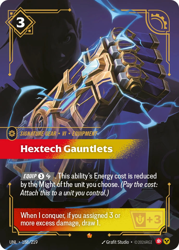 Hextech Gauntlets — Unleashed #188 (Riftbound card)
