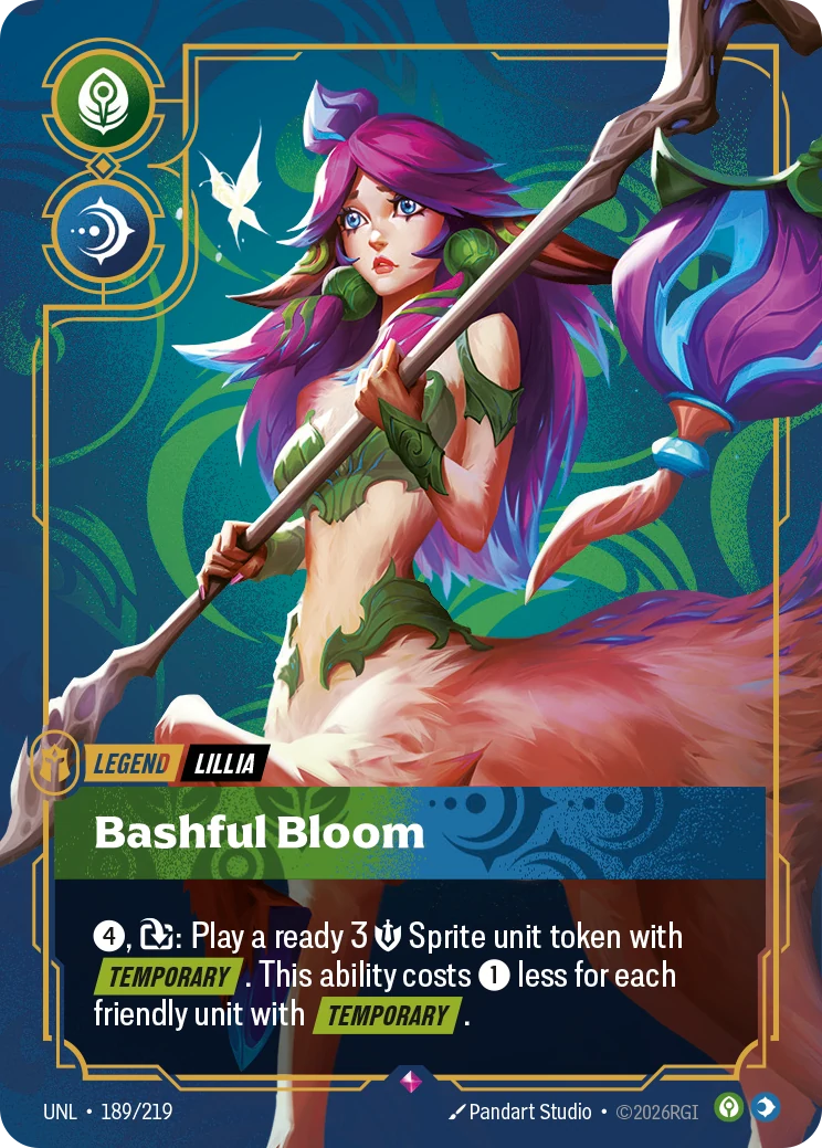 Lillia - Bashful Bloom — Unleashed #189 (Riftbound card)