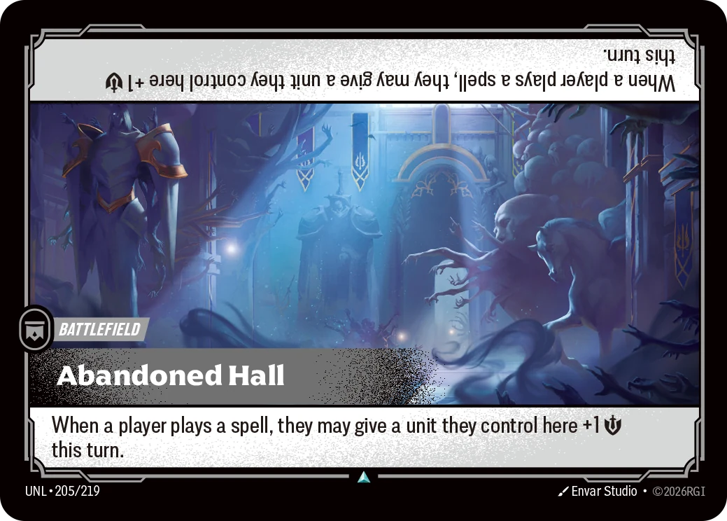 Abandoned Hall — Unleashed #205 (Riftbound card)