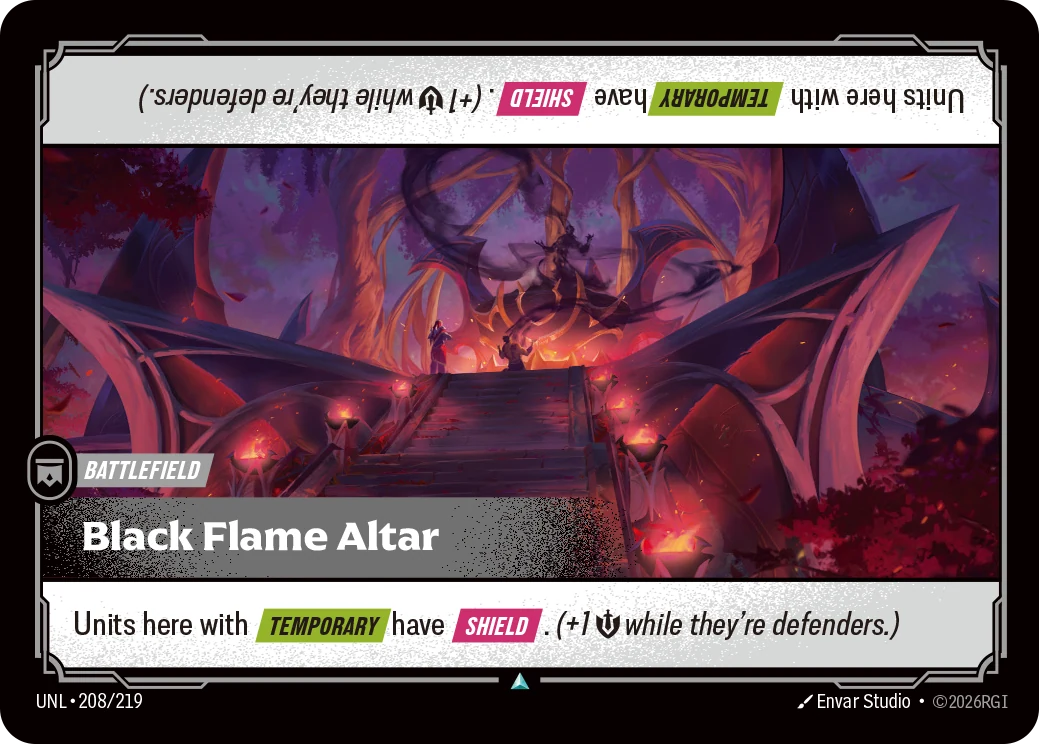 Black Flame Altar — Unleashed #208 (Riftbound card)