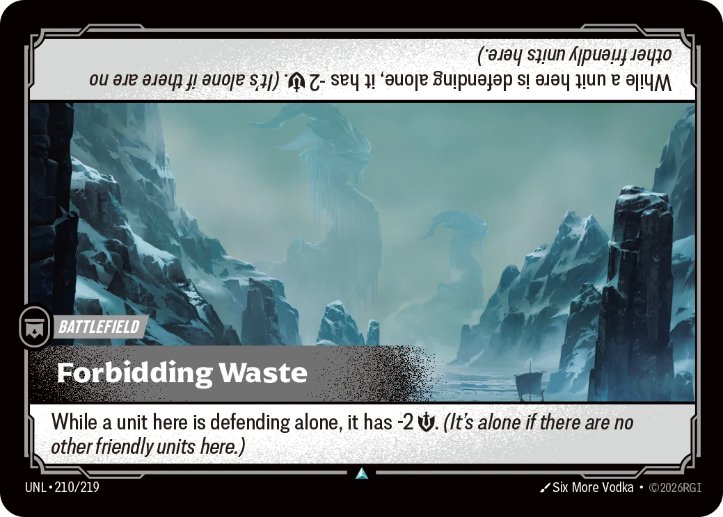 Forbidding Waste — Unleashed #210 (Riftbound card)