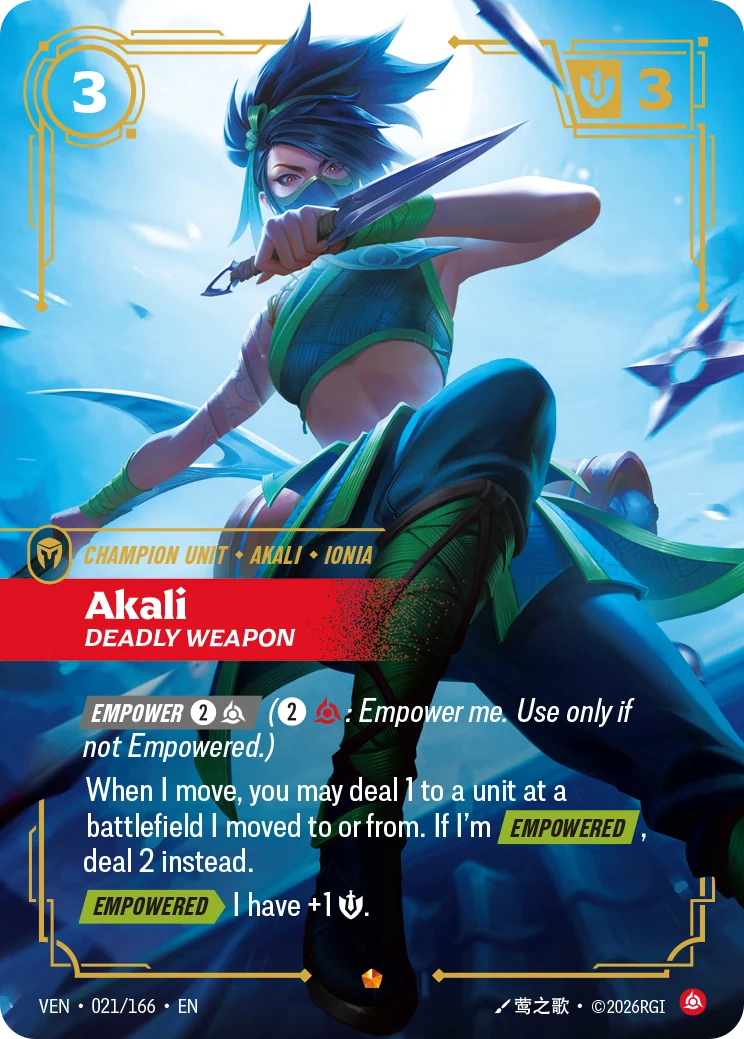 Akali, Deadly Weapon (Vendetta #21)