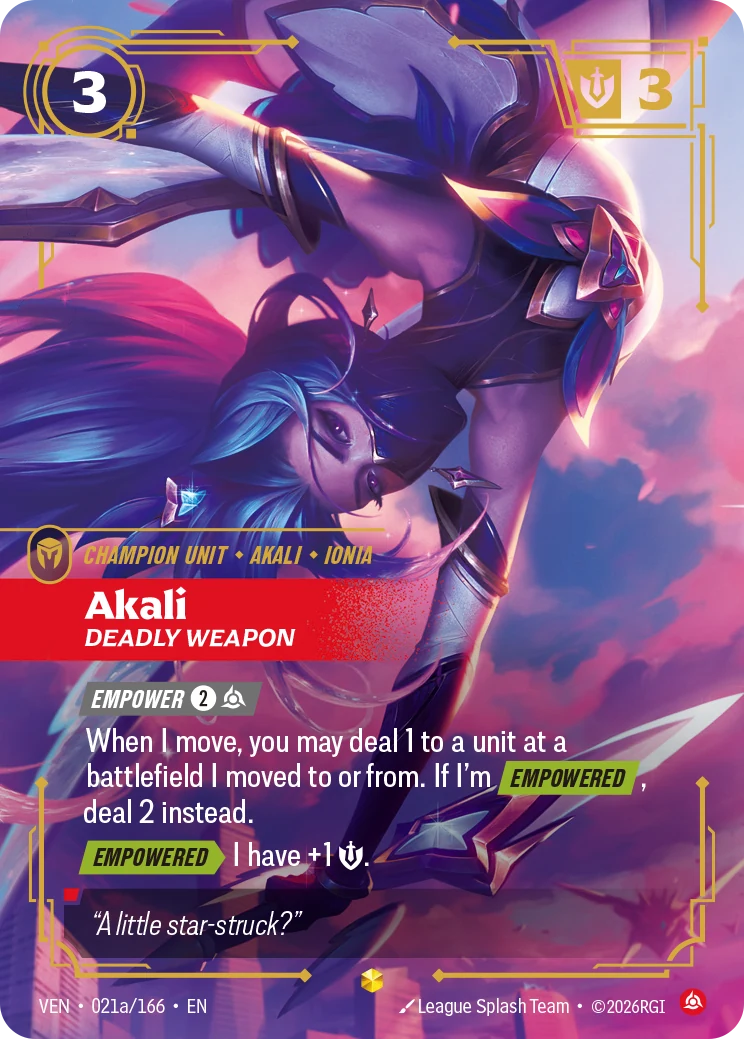 Akali, Deadly Weapon (Vendetta #21)