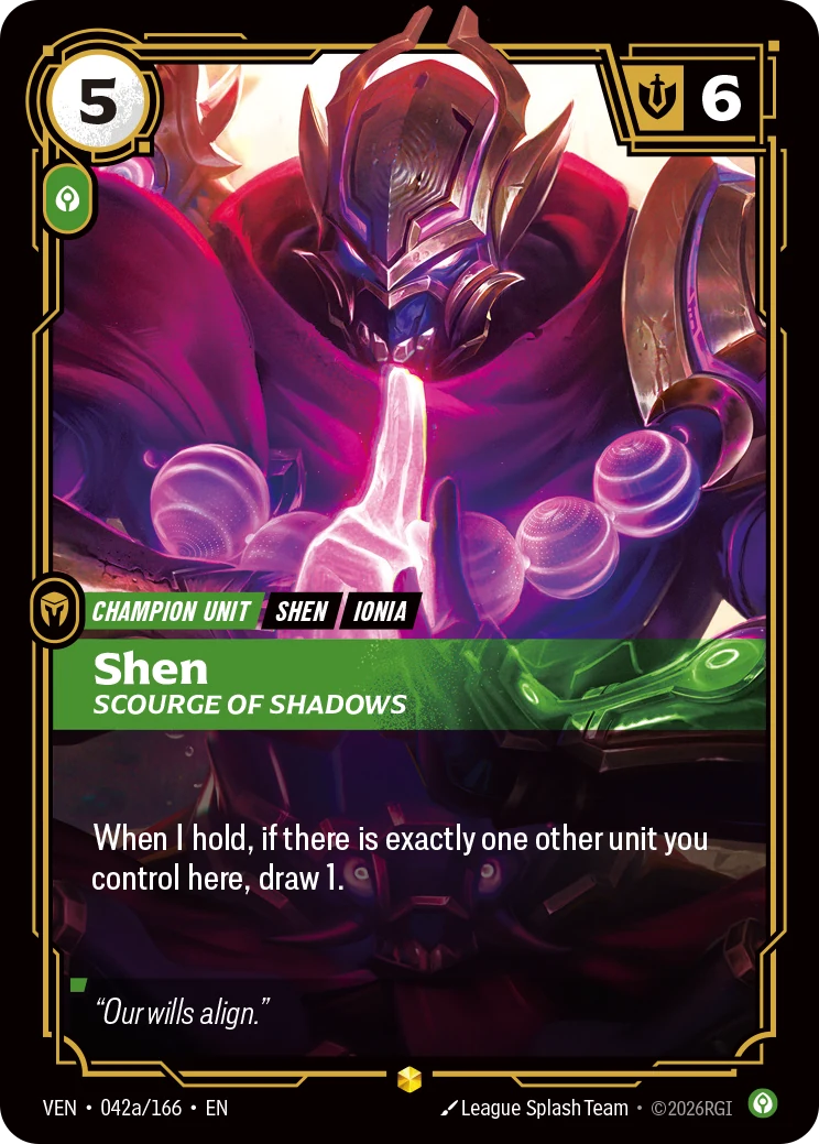 Shen, Scourge of Shadows (Alternate Art) (Vendetta #42)
