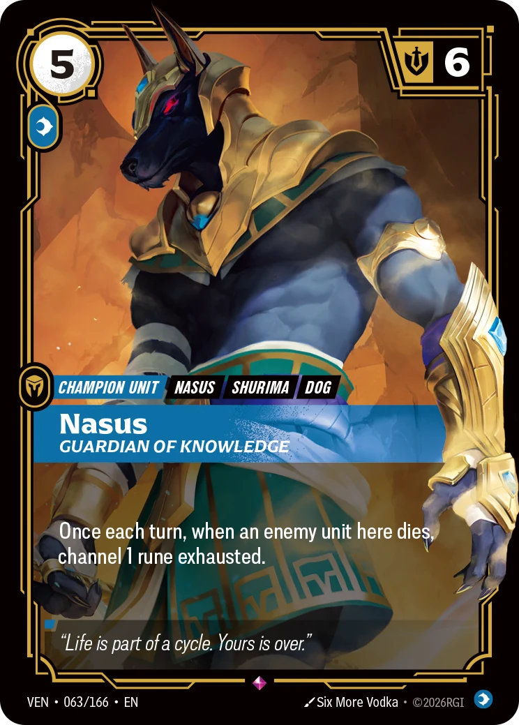 Nasus, Guardian of Knowledge (Vendetta #63)