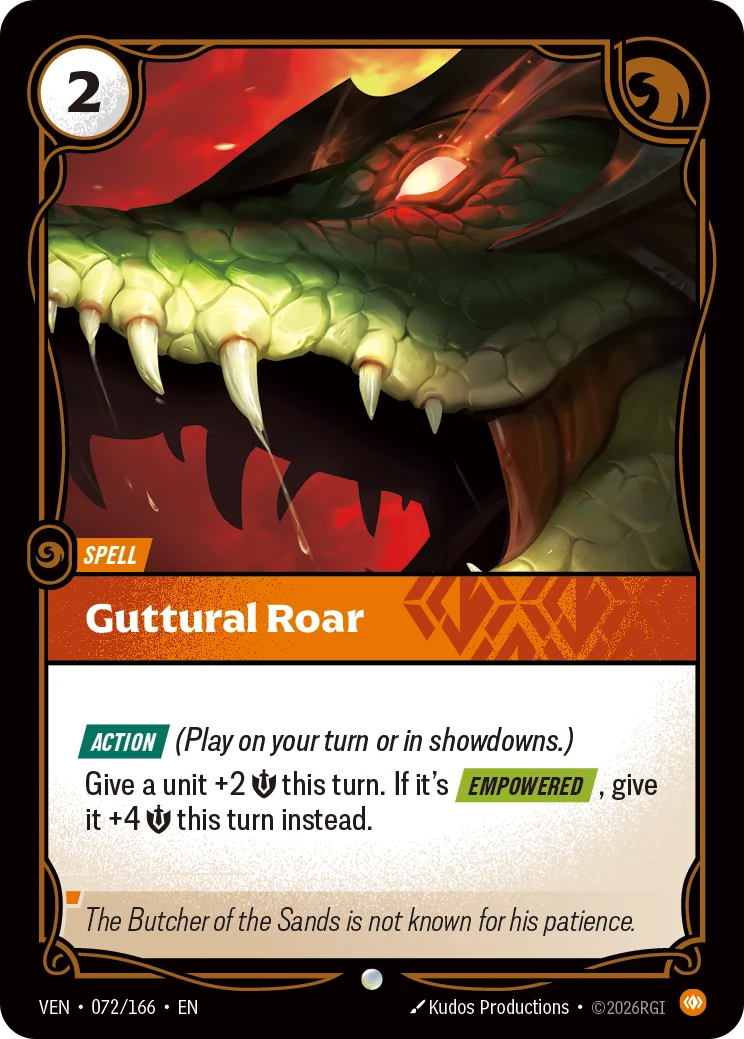 Guttural Roar (Vendetta #72)