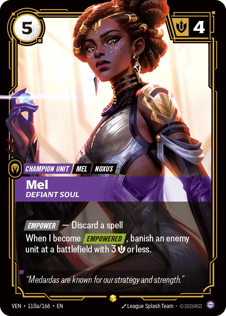 Mel, Defiant Soul (Alternate Art) (Vendetta #110)