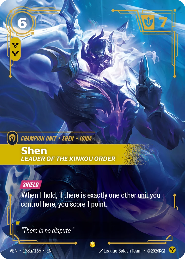 Shen, Leader of the Kinkou Order (Alternate Art) (Vendetta #138)